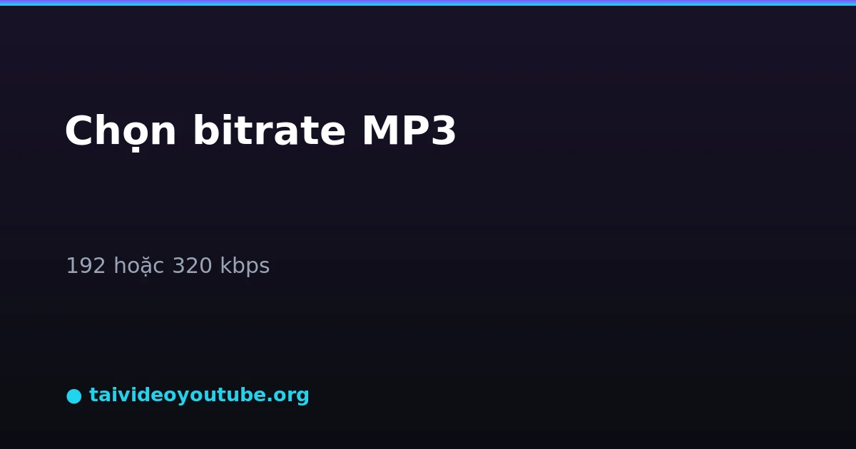 Chọn bitrate MP3 192 hoặc 320 kbps khi tải YouTube Music