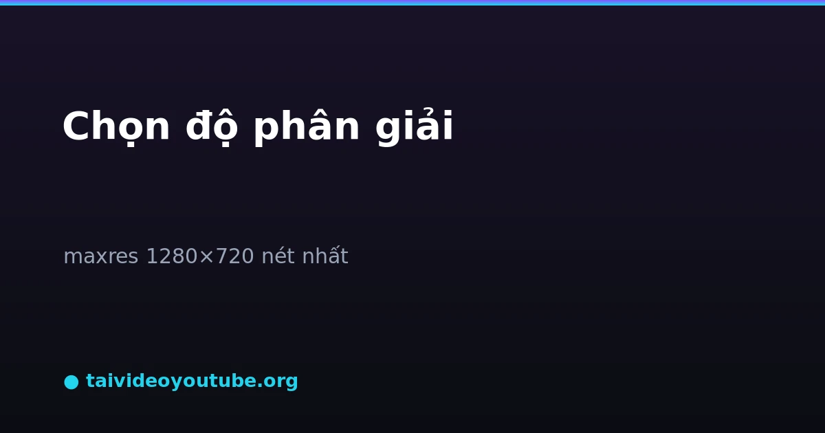 Các mức độ phân giải thumbnail YouTube để chọn tải